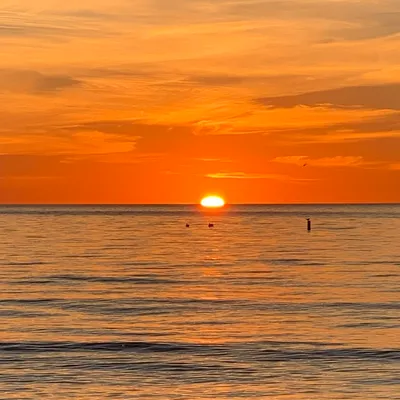 Sunset view over the Gulf on Bonita Beach