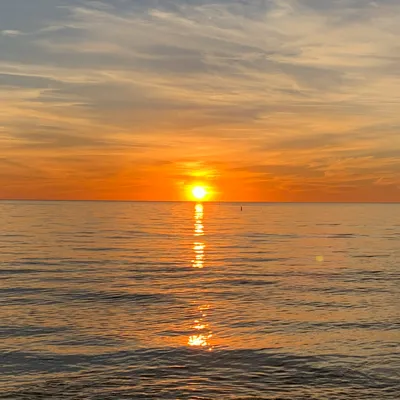 Sunset view over the Gulf on Bonita Beach